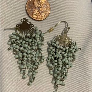 TEAL TEARDROP EARRINGS